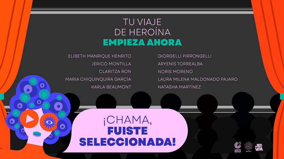 Ilustración con los nombres de las mujeres venezolanas seleccionadas en el marco del proyecto.