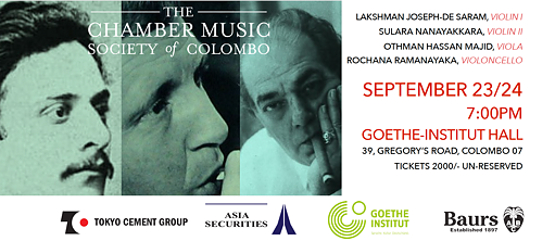 The Chamber Music Society of Colombo September 2023