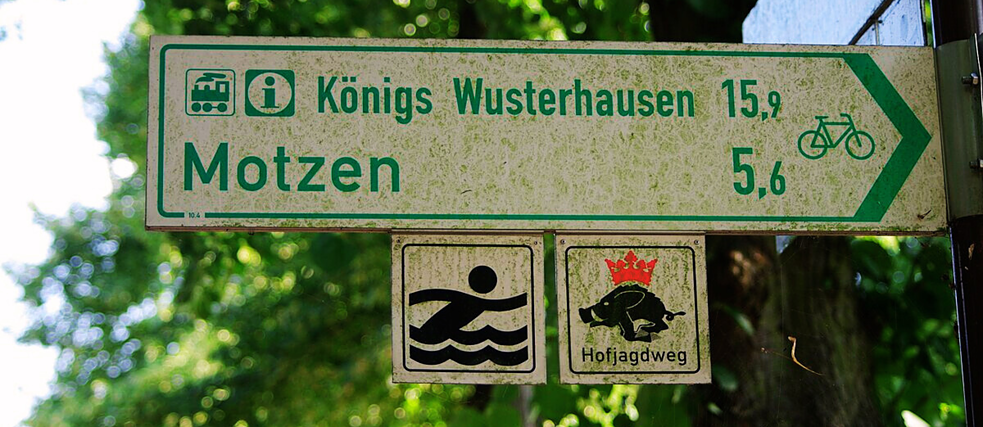 German Town Signboard - Motzen