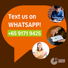 Schreibt uns per Whatsapp!