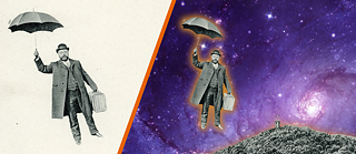 Collmberg. Blick zum Collmberg - Fliegender Mann