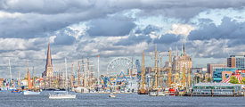 Blick auf Rostock. 