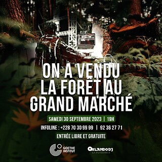 Un décor de plantes, de lumières avec un podium de spectacle. &copy; DJ Orlando On a vendu la forêt au grand marché 