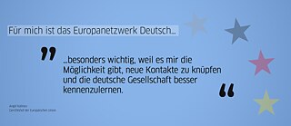 Quote from alumnus: "For me, Europanetzwerk Deutsch is particularly important because it gives me the opportunity to make new contacts and get to know German society better." (Angel Kalinov, Court of Justice of the European Union)