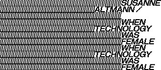 Buchcover When Technology was Female