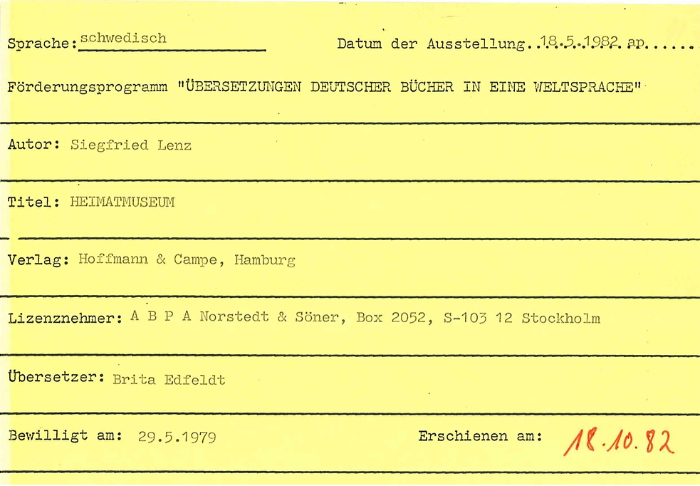 Übersetzungsförderung Archiv