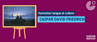 Violetter Hintergrund mit Bild in Leinwand