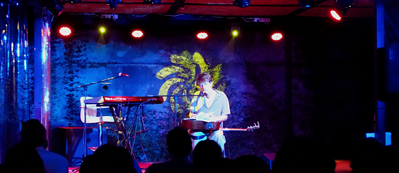 Max Prosa singing on our stage