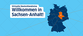 Deutschlandkarte, Sachsen-Anhalt markiert
