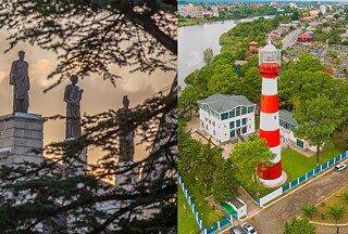 Poti and Kutaisi landscapes are photographed and put together 