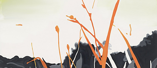 Markus Huemer: The Pumpkin Is the Largest Berry and Nearly a Dusty Rainbow Experience, 2021, oil and pencil on canvas. | © Markus Huemer