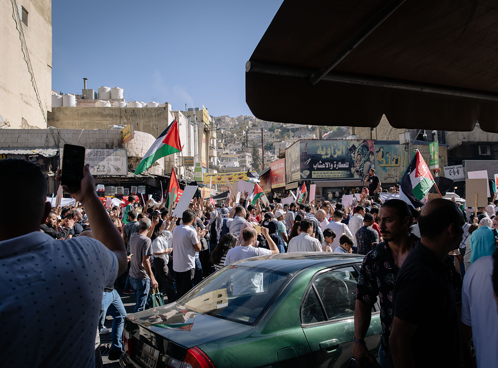 Demonstration in der Innenstadt von Amman am 10. November 2023.