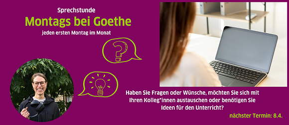 Montags bei Goethe Ankündigung