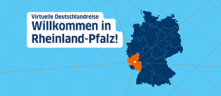 Deutschlandkarte, Rheinland-Pfakz markiert