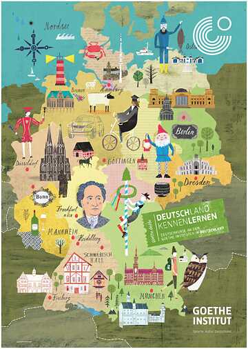 Poster Deutschlandkarte