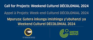 Poster for the Call for projects for the Weekend Culturel Décolonial 2024