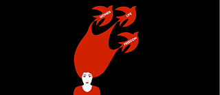 Roshi Rouzbehani: Illustration for exhibition poster at Saarlandmuseum, 2023