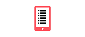 Illustration: Ein Tablet-Computer auf dem eine Liste zu sehen ist