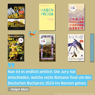 Die shortgelisteten Bücher für den Deutschen Buchpreis 