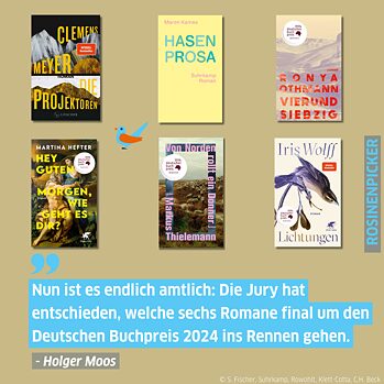 De shortlistede bøger til Deutscher Buchpreis 