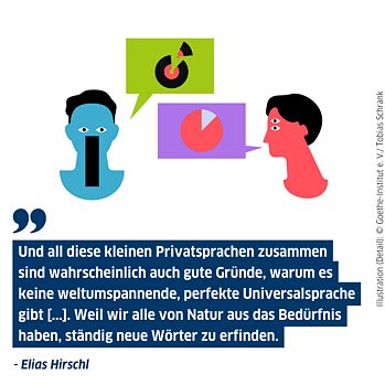 Visual til artiklen: Laufend neue Wörter erfinden: Privatsprachen på magasinet Deutschland #NoFilter