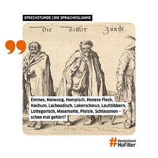 Visual für den Artikel "Früher Arme-Leute-Dialekt, heute Kulturerbe" im Online-Magazin #DeutschlandNoFilter