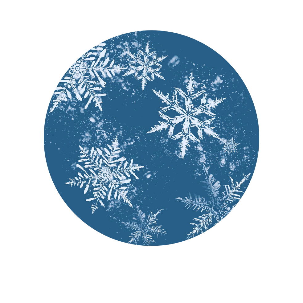 snowflakes on blue background