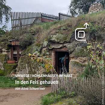 Foto af en hulelejlighed i Harzen. 