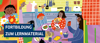 Die Kinder essen Frühstück