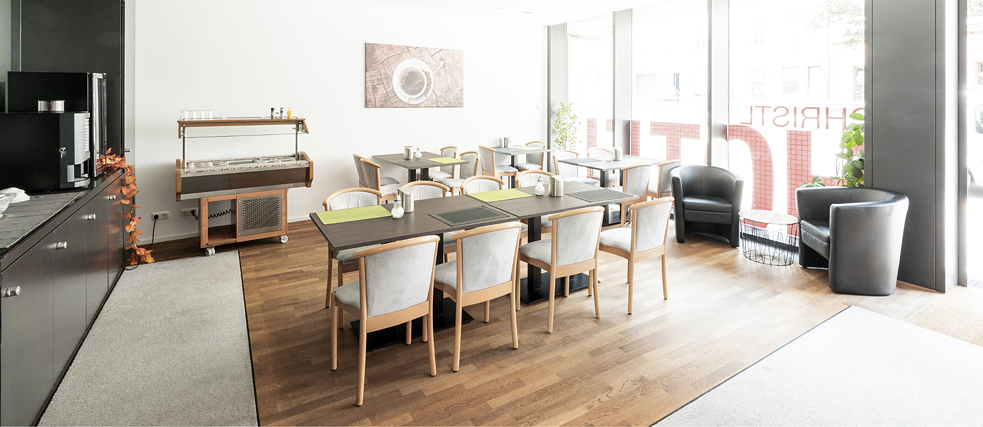 Ein Frühstücksraum im Hotel Christl.