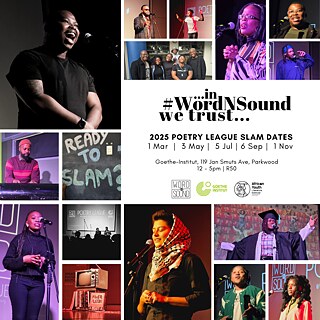 Word N Sound Poetry League Season 11 Poster / Website header presenting photos of the different Poetry League participants.