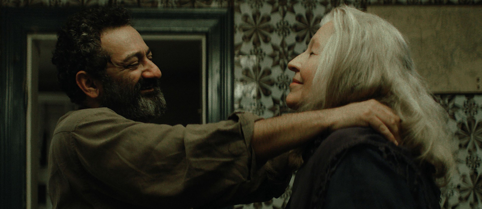 Scene from the movie "Yunan" by director Amir Fakhr Eldin.  In picture  Georges Khabbaz and Hanna Schygulla