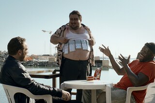 Frederik Lau as Charly, Christoph Krutzler as Joseph and Hubert Koundé as Caspar in the Netflix Germany original series "Crooks"