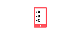 Illustration: Mobile device with the letters A, B, C