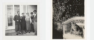  Auf der Terrasse ihres Hauses stehend von links: Thomas Mann, Elisabeth Mann, Katia Mann, Monika Mann, Michael Mann.