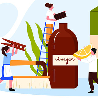  Εικονογράφηση πράσινων καθαριστικών για το εργαστήριο στο Goethe-Insitut Athen