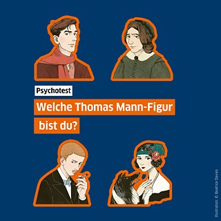 Illustrationen von Thomas Mann-Figuren 