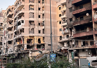 My neighborhood after the Israeli bombings.