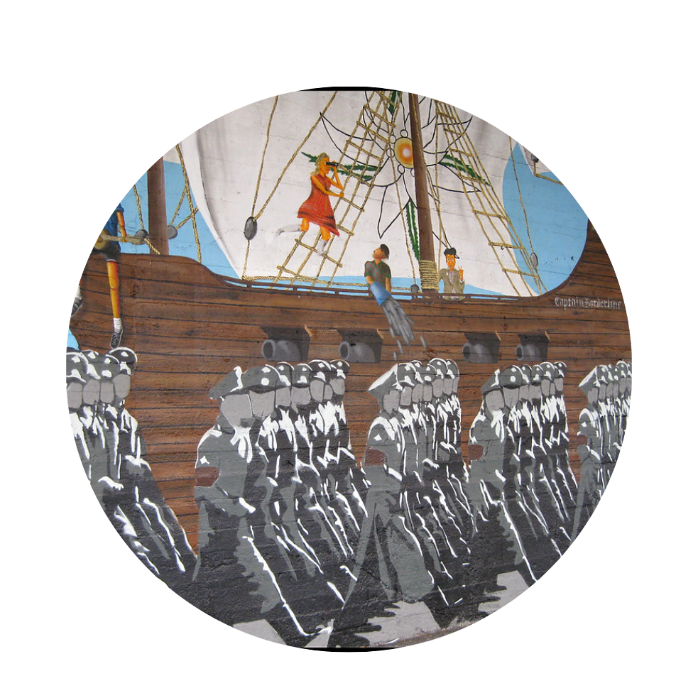 mural of Edelweiss pirates