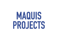 Maquis Projects Logo in blauer fetter Schrift