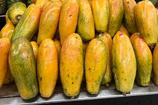 Papaya Früchte auf einem Markt