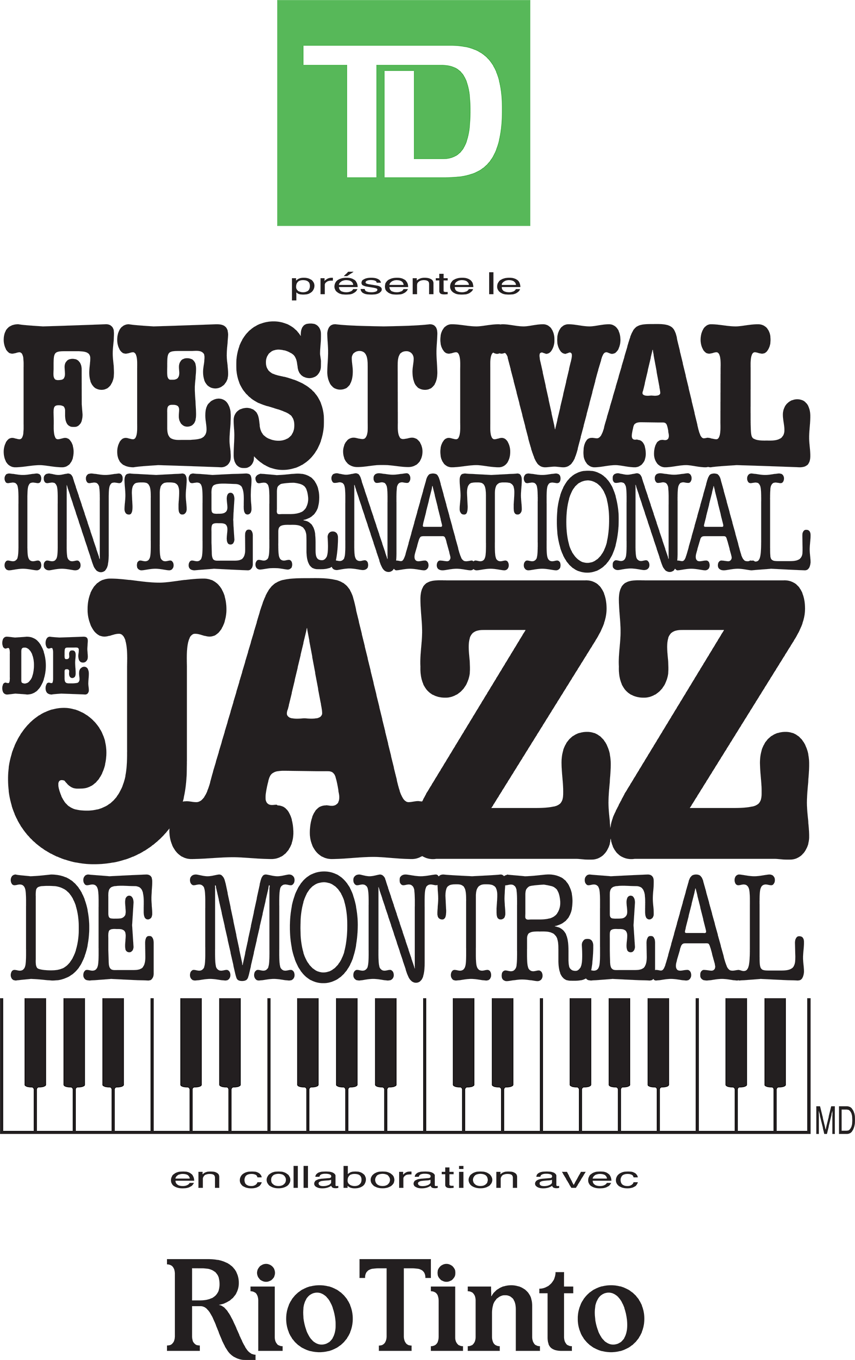 Festival International de Jazz de Montréal | Logo noir sur fond blanc