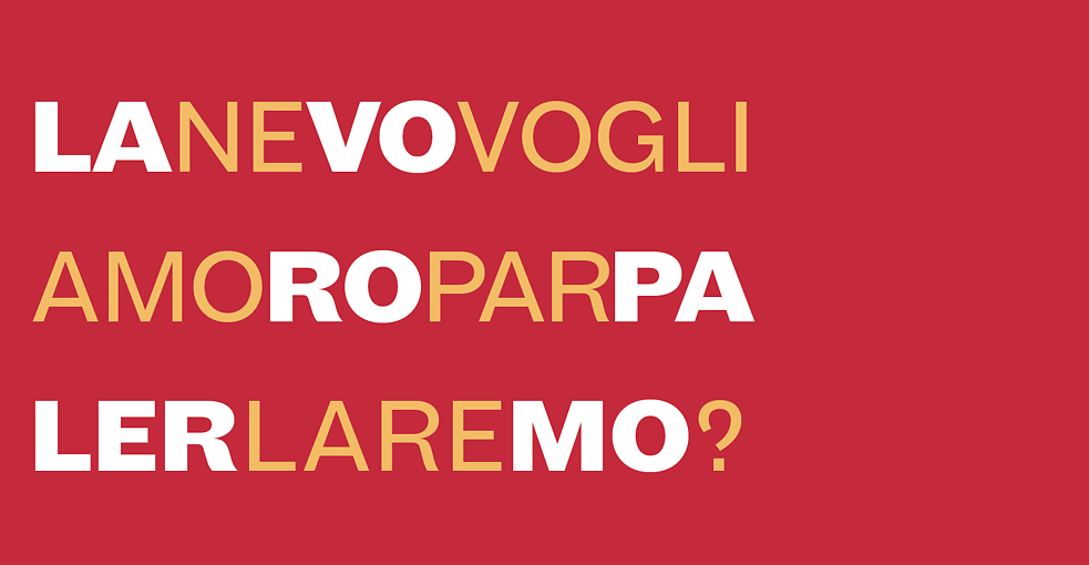 Ne vogliamo parlare lavoro