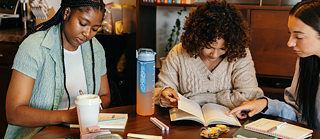 College students studying