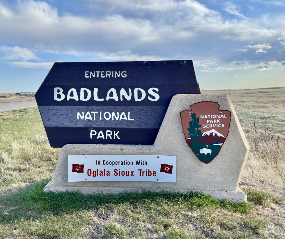 Badlands National Park sign