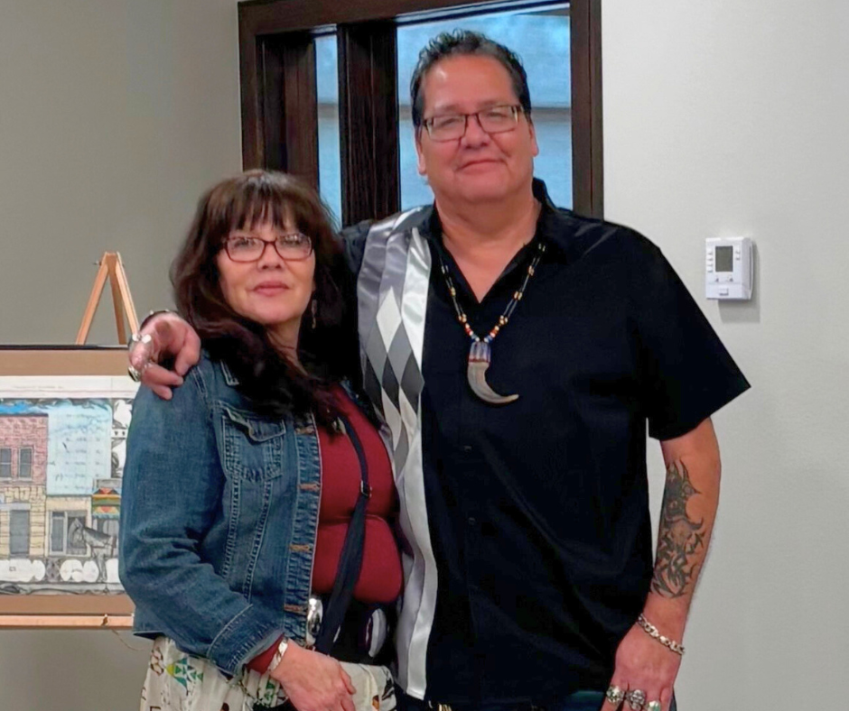 A picture of two people, Holly Albers and Evans Flammond