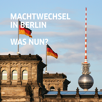 Foto af Rigsdagsbygningen i Berlin samt Fernsehturm.