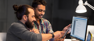 Creative Team with Tablet