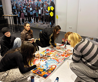 Leinwandbemalung / Young Bauhaus