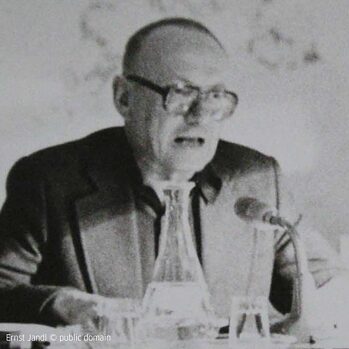 Ernst Jandl i sort-hvid